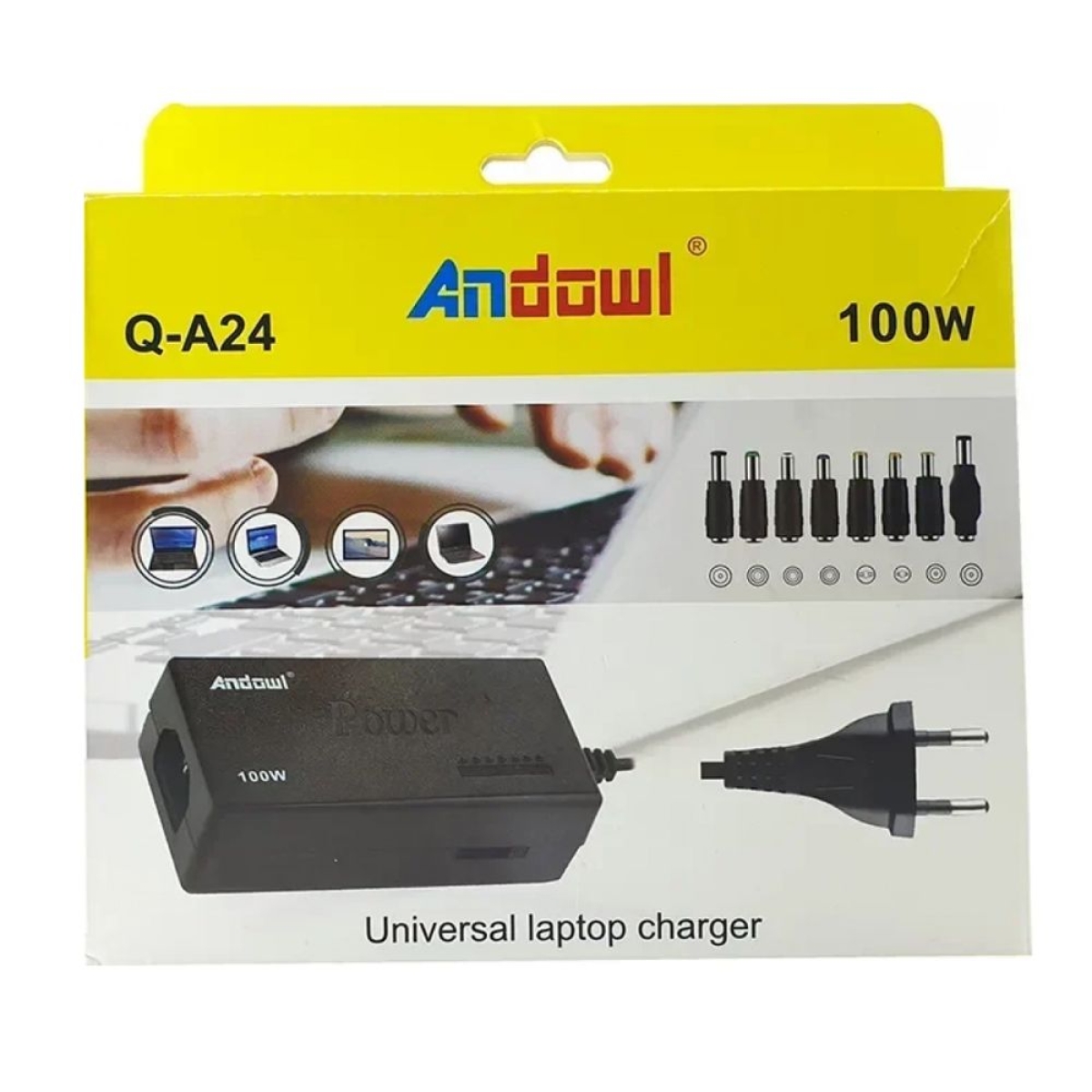 Universal Φορτιστής Laptop 100W Andowl Q-A24 - Μαύρο