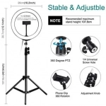 Video Light Kit Ring Light 26cm & Base 140cm 26cm