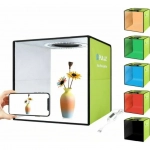 PULUZ PU5032G Αναδιπλούμενο Mini Photo Studio (30X30X30cm) Με 6 Σκηνικά και LED Φωτισμό - Green