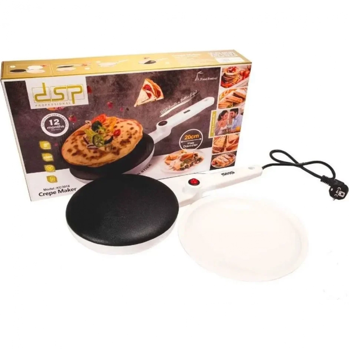 DSP ELectric Crepe Maker KC3016 -20CM -650W 220V