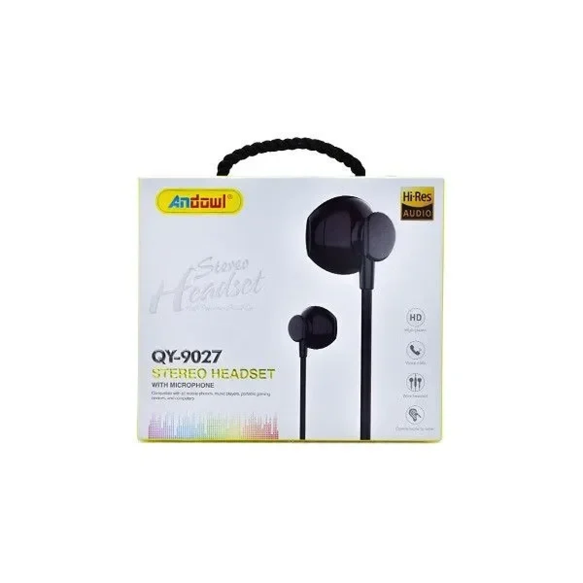 Ενσύρματα Ακουστικά Handsfree 1.3m Andowl QY-9027 - Μαύρο