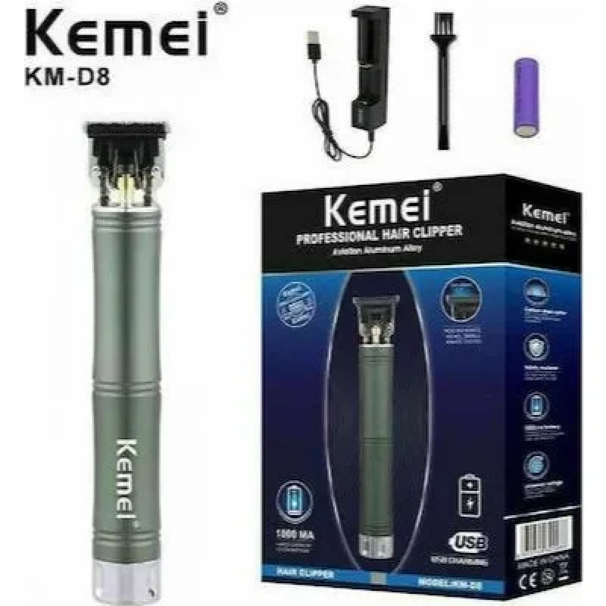 Επαναφορτιζόμενo Trimmer KEMEI KM-D8