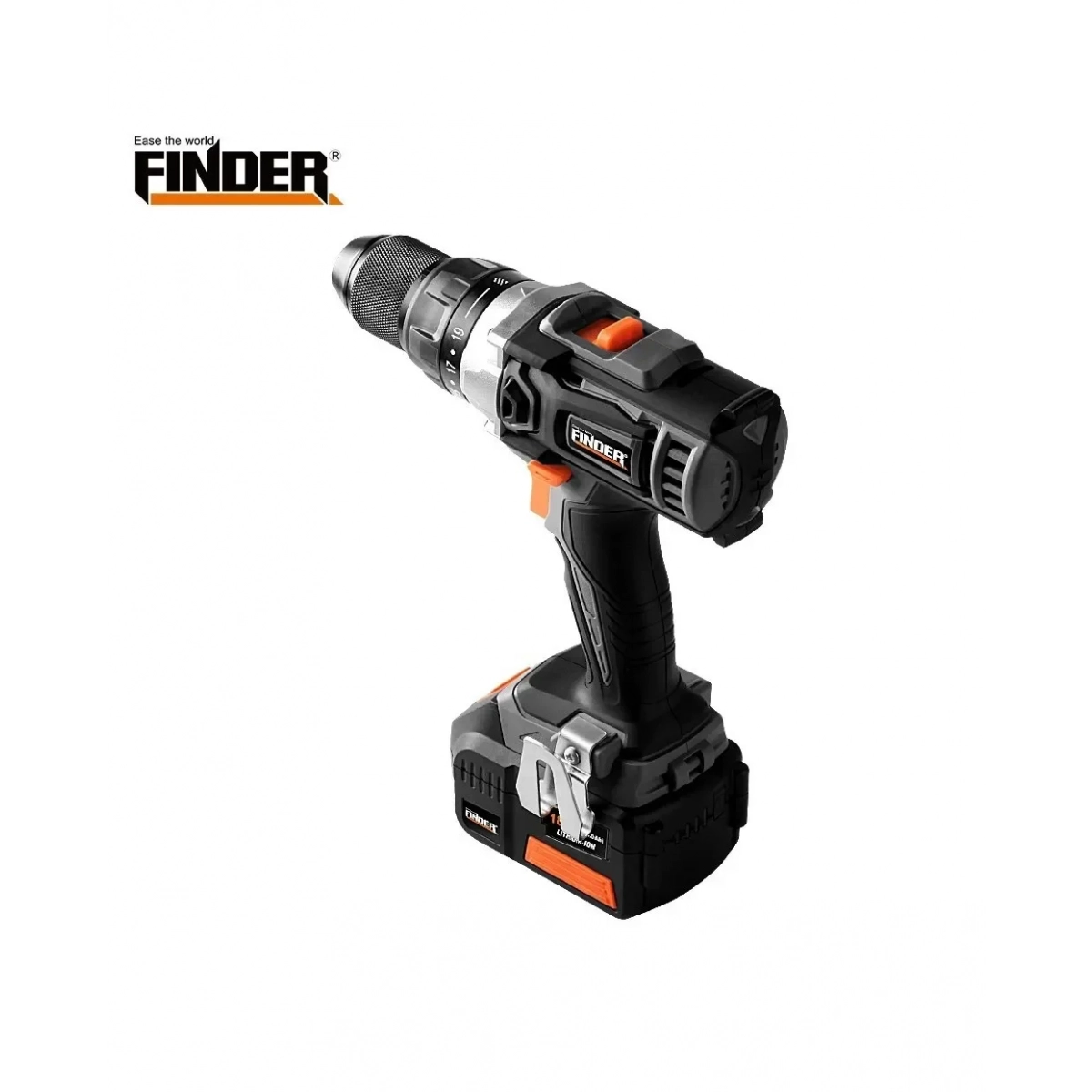 Επαναφορτιζόμενο Τρυπάνι με 2 Μπαταρίες 18V FINDER MAS-5258