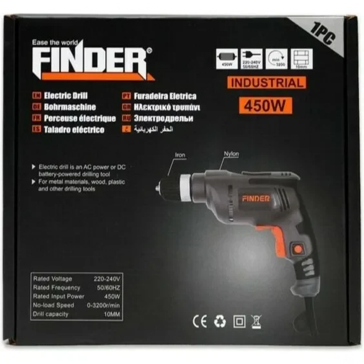 Finder 197216 Ηλεκτρικό Τρυπάνι 450W