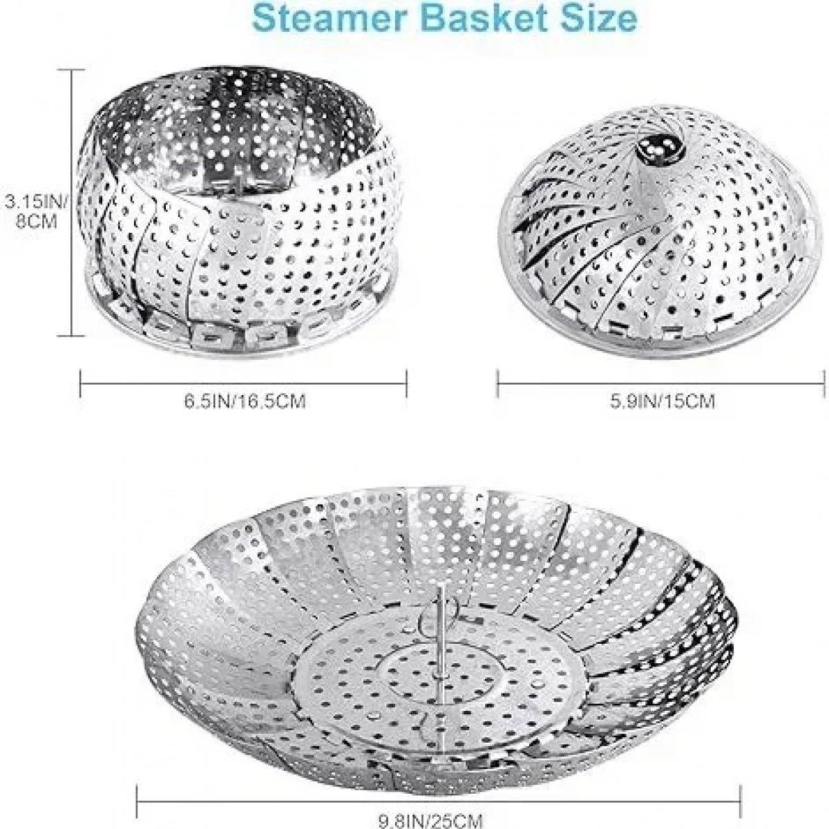 FOLDABLE STAINLESS STEEL STEAMER
