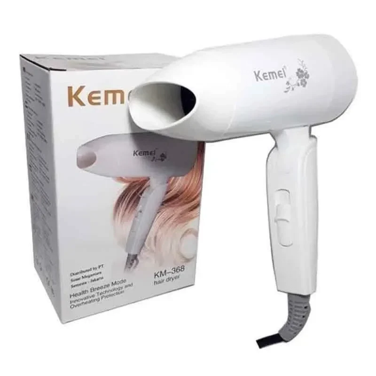 Πιστολάκι Ταξιδίου Kemei KM-368 1200W