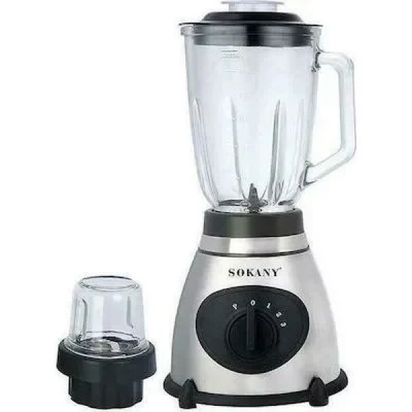 Sokany SK-148S Μπλέντερ για Smoothies με Γυάλινη Κανάτα 1.5lt και Ισχύ 400Watt
