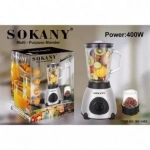 Sokany SK-148S Μπλέντερ για Smoothies με Γυάλινη Κανάτα 1.5lt και Ισχύ 400Watt