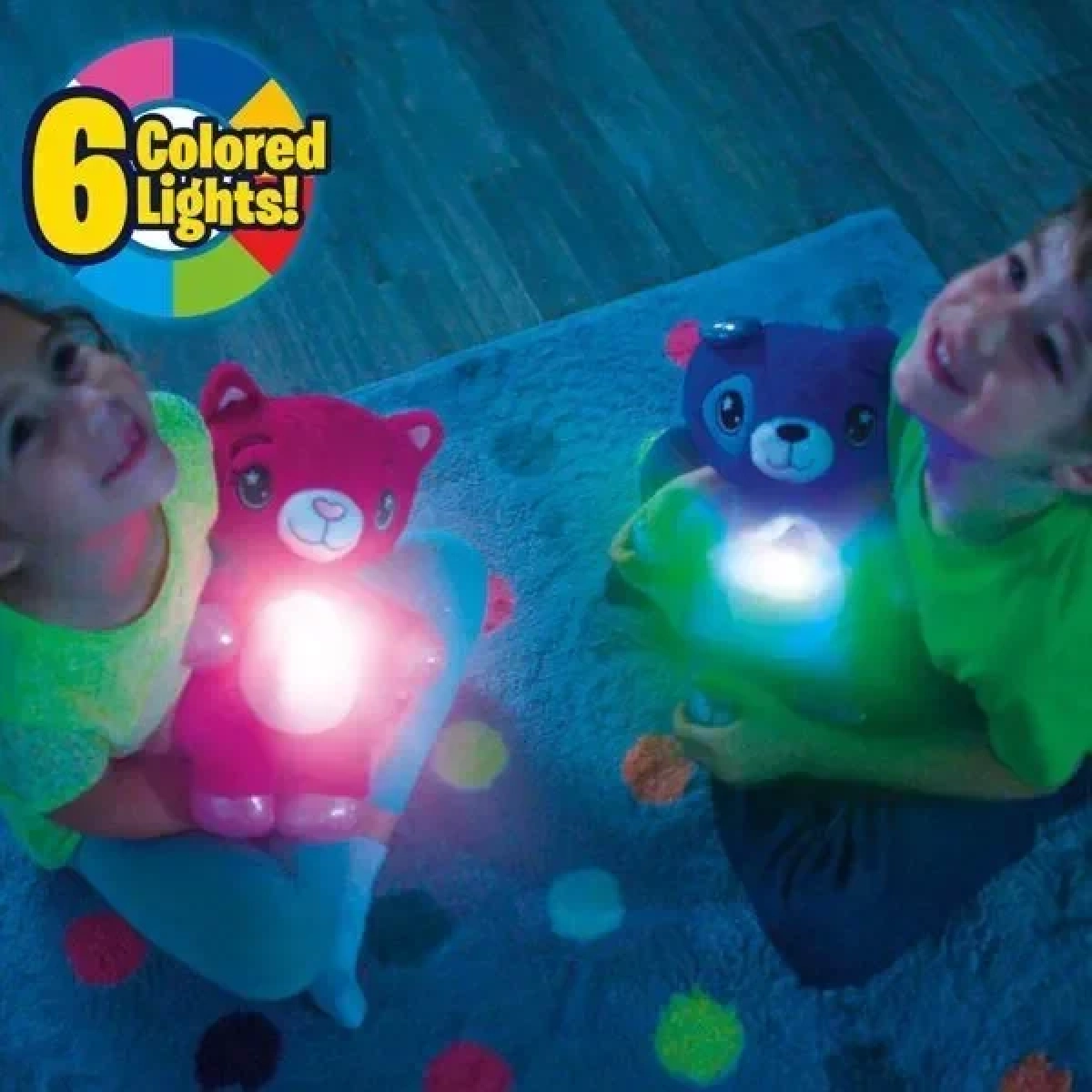 Starry Teddy Προτζέκτορας Αστεριών, Λούτρινο Αρκουδάκι 30cm & Νυχτερινό Φωτιστικό LED Νανουρίσματος - Μπλε Bear