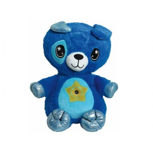 Starry Teddy Προτζέκτορας Αστεριών, Λούτρινο Αρκουδάκι 30cm & Νυχτερινό Φωτιστικό LED Νανουρίσματος - Μπλε Bear