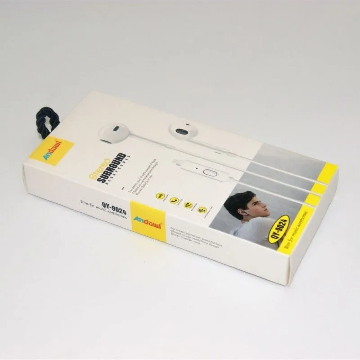 Super Bass Stereo Earphones QY-9024 ANDOWL Λευκό