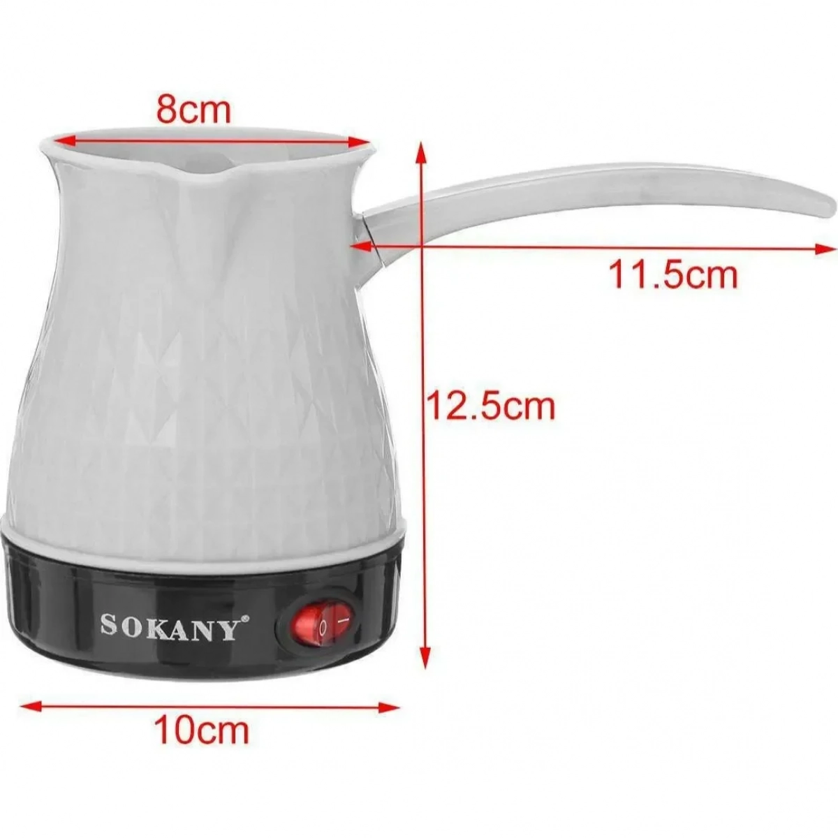 Ηλεκτρικό μπρίκι - καφετιέρα λευκό Sokany SK-219