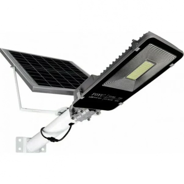 Ηλιακός Solar Προβολέας Αδιάβροχος 60W 132 SMD 6000K 5400LM με Φωτοβολταϊκό Πάνελ, Τηλεχειριστήριο και Χρονοδιακόπτη IP67 FO-66