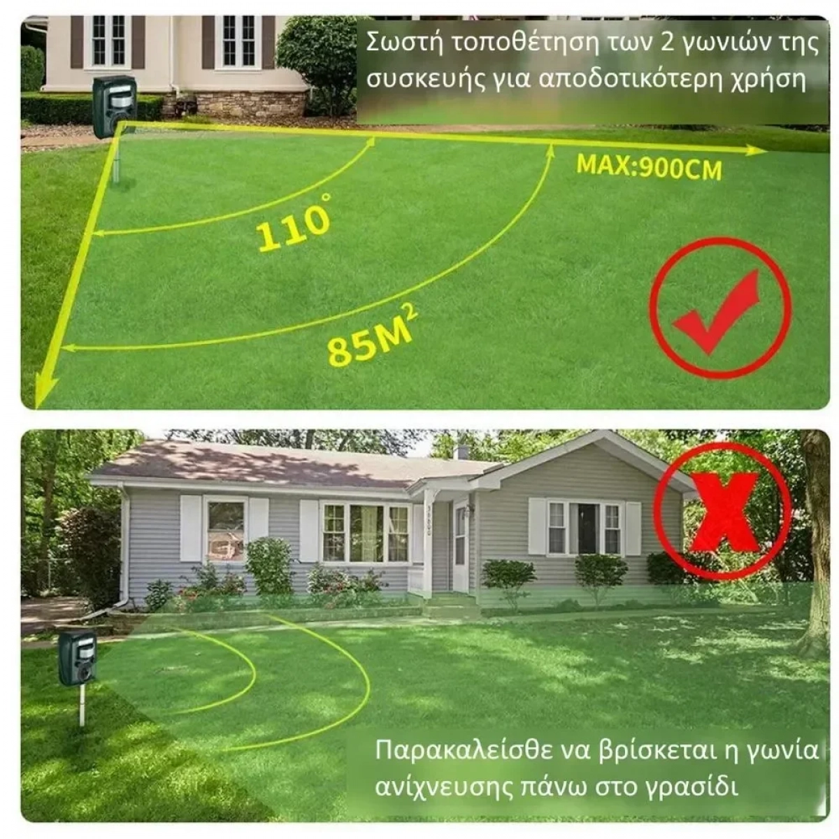 KCASA KC-501 Ηλιακό Απωθητικό Τρωκτικών/Ζώων/Εντόμων με Ανίχνευση Κίνησης Solar Pest Repeller﻿