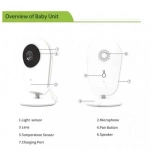 Ασύρματο baby monitor με κάμερα για μωρά, ενδοεπικοινωνία, night vision - VB608