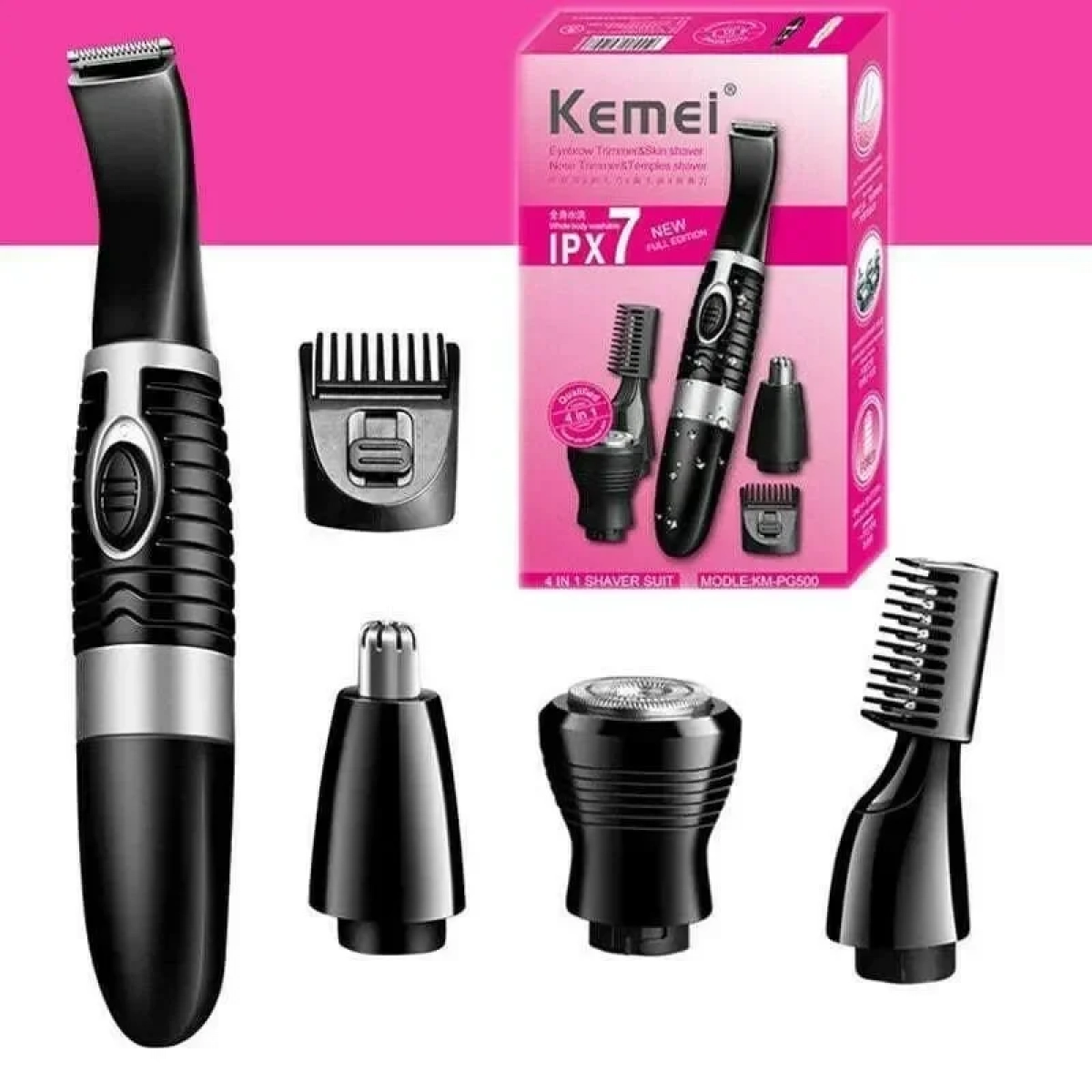 Επαναφορτιζόμενη Κουρευτική Μηχανή – Trimmer Kemei KM-PG5004 Μαύρη