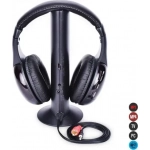 QY2001 Ασύρματα Over Ear Ακουστικά Τηλεόρασης Μαύρα - Image 2