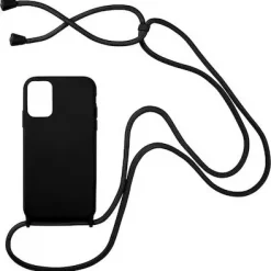Θήκη Σιλικόνης με Κορδόνι για Samsung - Galaxy A52 Black gforgadget
