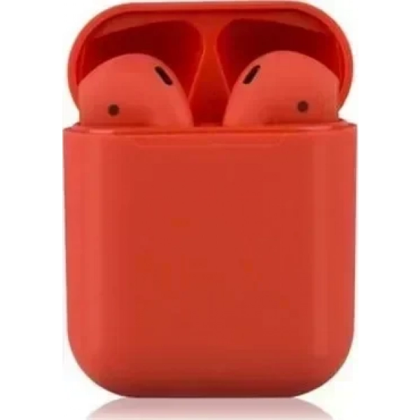 i12 Touch Earbud Bluetooth Handsfree Κόκκινο