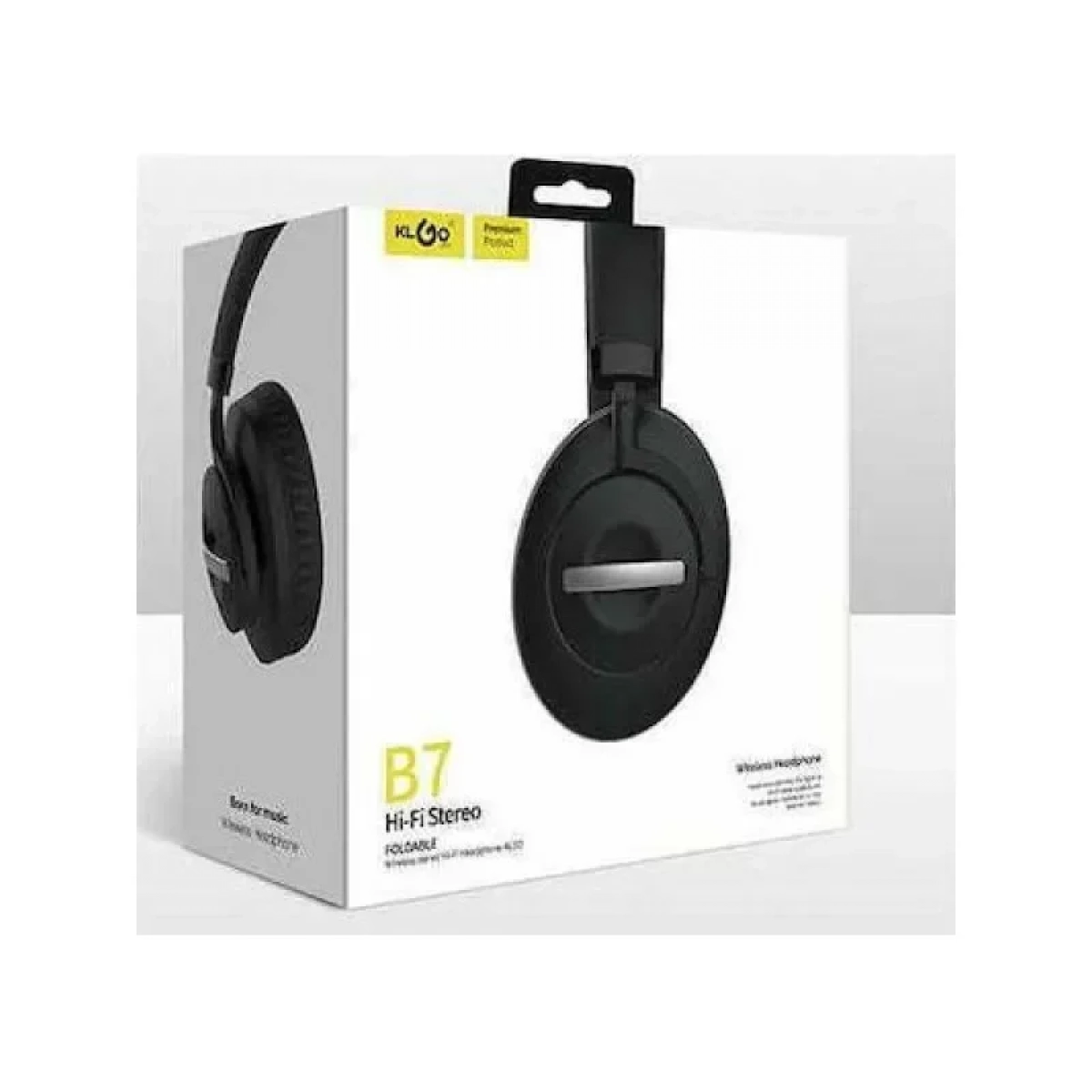 KLGO B7 Ασύρματα Over Ear Ακουστικά Μαύρα