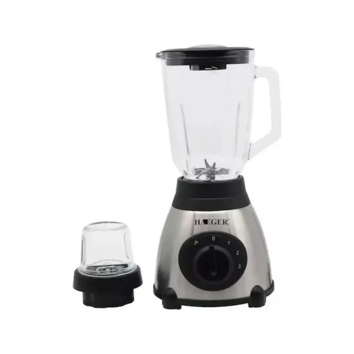 Haeger HG-288 Μπλέντερ με Γυάλινη Κανάτα 1.5lt 850Watt Inox