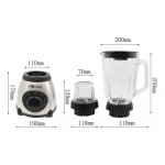 Haeger HG-288 Μπλέντερ με Γυάλινη Κανάτα 1.5lt 850Watt Inox
