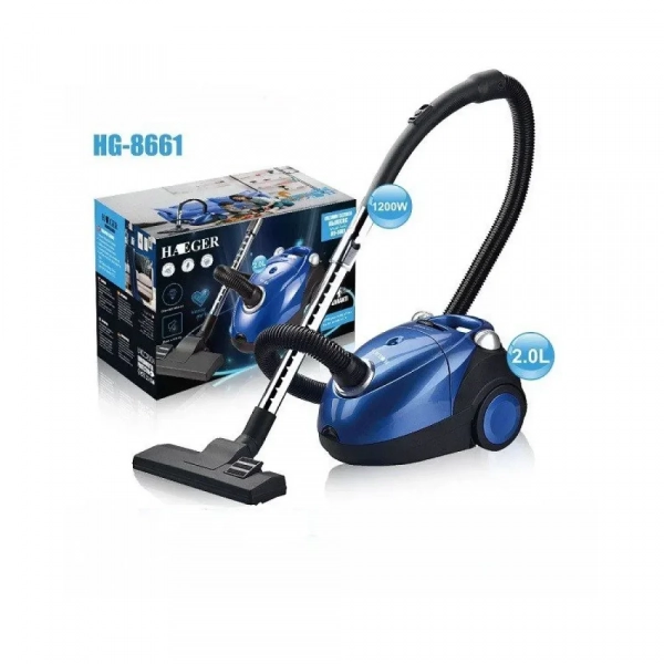 Haeger HG-8661 Ηλεκτρική Σκούπα 1200W με Σακούλα 2lt Μπλε