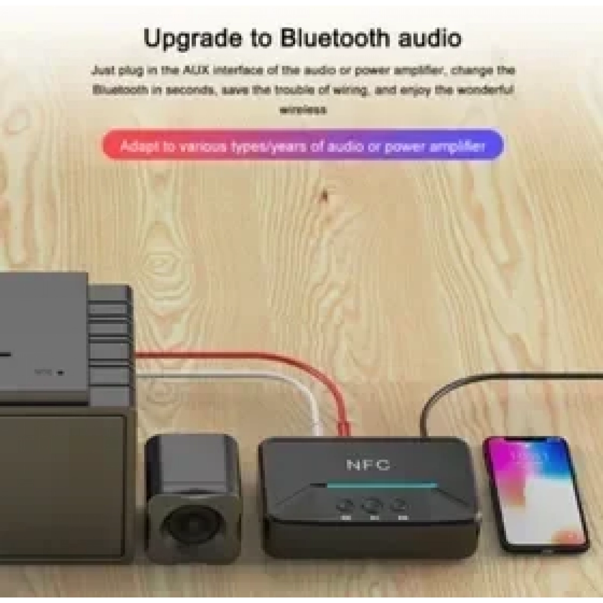 Ασύρματος Αναμεταδότης Ήχου Bluetooth/NFC Andowl (J) Q-T92 – Μαύρο
