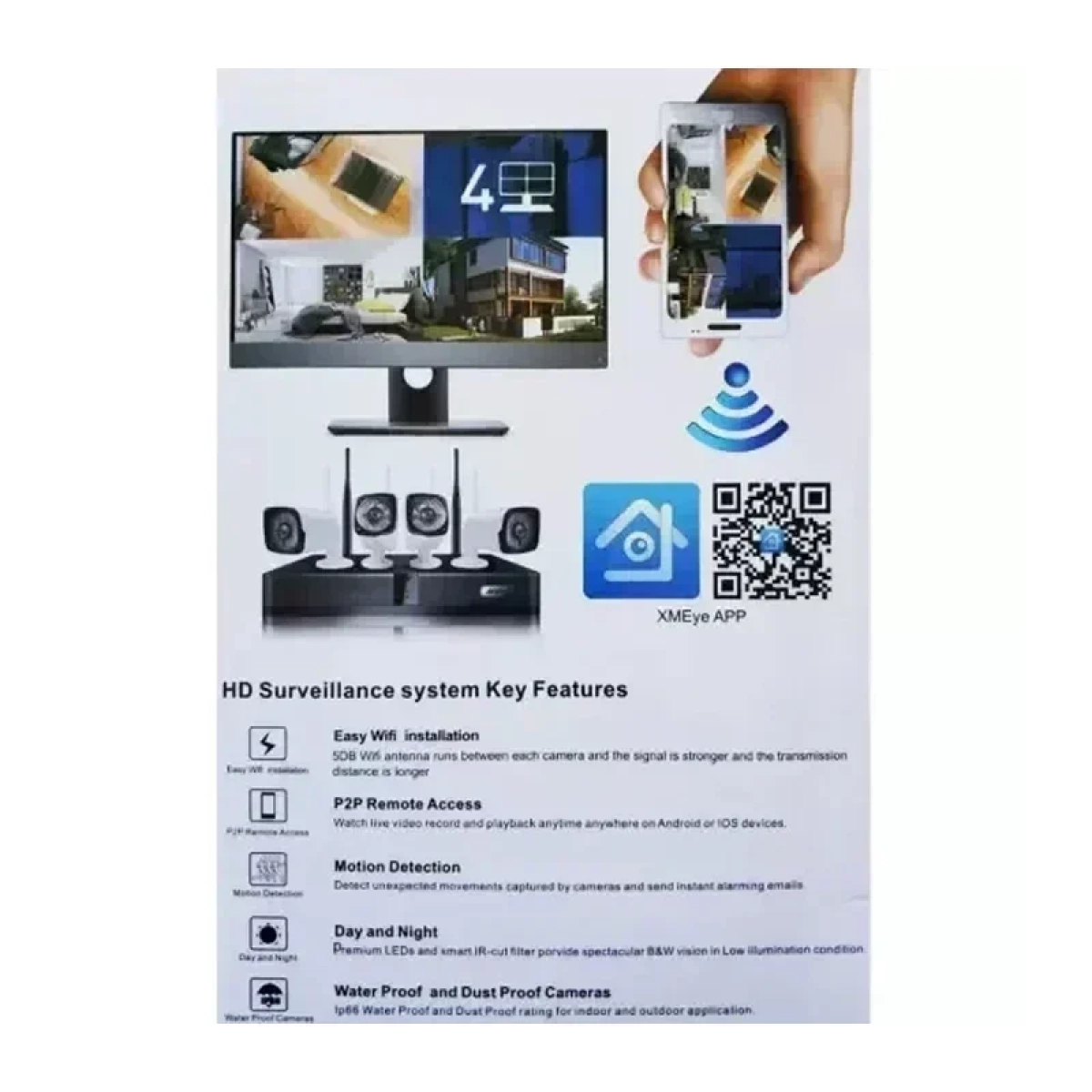 Andowl Σετ Καταγραφής με 4 Κάμερες Q-S4i
