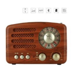 CMiK MK-615BT Retro Επιτραπέζιο Ραδιόφωνο Επαναφορτιζόμενο με Bluetooth και USB Καφέ