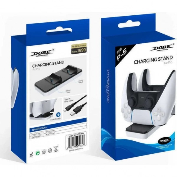Διπλή Βάση Φόρτισης Χειριστηρίων PS5 - Dobe P5 Charging Dock