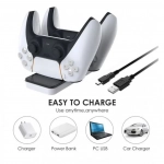 Διπλή Βάση Φόρτισης Χειριστηρίων PS5 - Dobe P5 Charging Dock