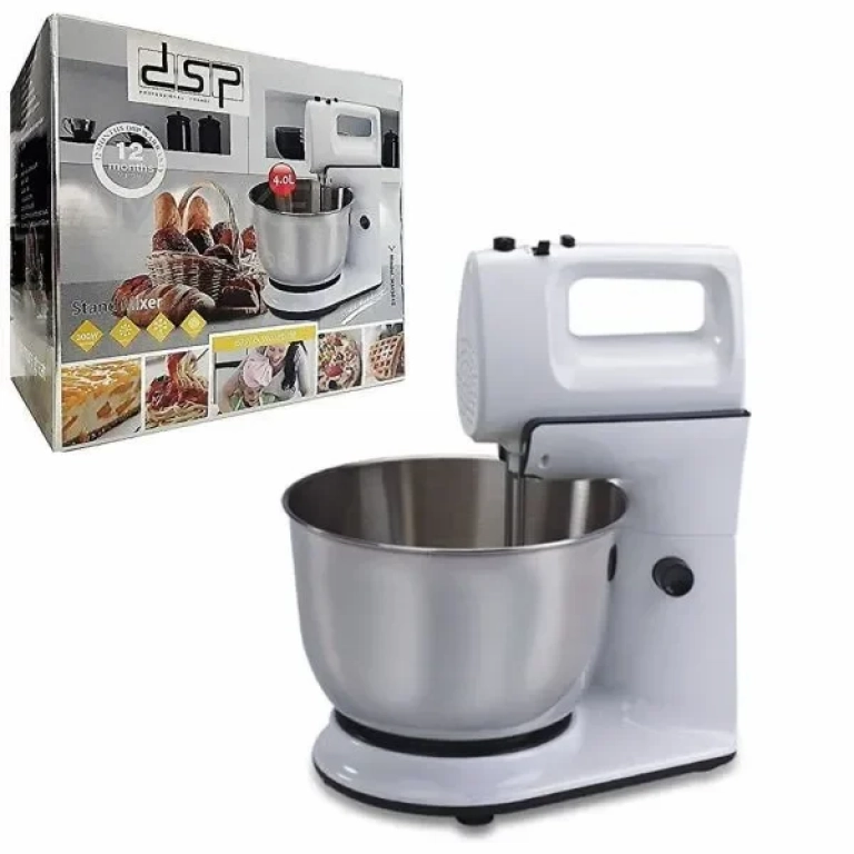 DSP KM3015 300W Stand Mixer 4L White