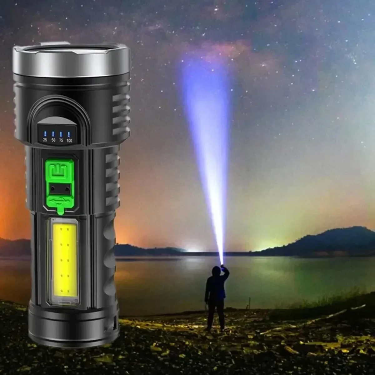 Επαναφορτιζόμενος φακός USB Led BL-822