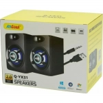 Andowl Q-YX31 Ηχεία Υπολογιστή 2.0 με Ισχύ 6W σε Μαύρο Χρώμα - Image 3