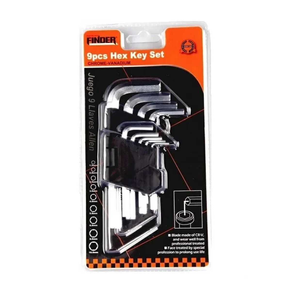 Finder Σετ κλειδιά τύπου Torx - Extra Long 9τμχ