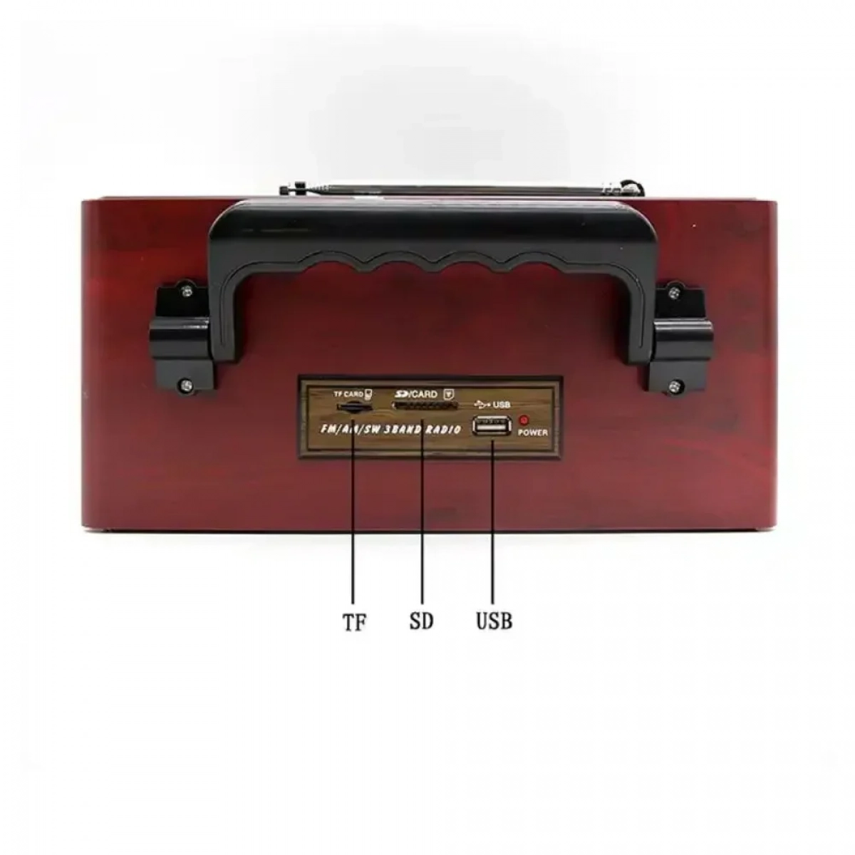 ΦΟΡΗΤΟ ΗΧΕΙΟ ΤΥΠΟΥ MINI SD VINTAGE STYLE ΜΕ ΡΑΔΙΟΦΩΝΟ AM FM M112BT Dark Brown - Photo6