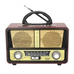 ΦΟΡΗΤΟ ΗΧΕΙΟ ΤΥΠΟΥ MINI SD VINTAGE STYLE ΜΕ ΡΑΔΙΟΦΩΝΟ AM FM M112BT Dark Brown - Photo7