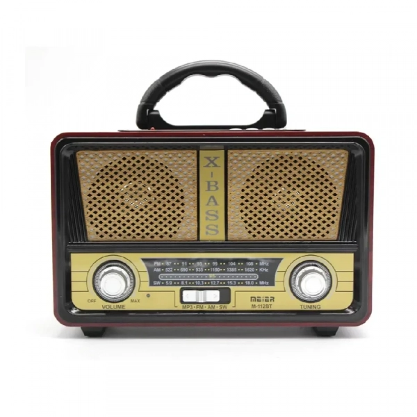 ΦΟΡΗΤΟ ΗΧΕΙΟ ΤΥΠΟΥ MINI SD VINTAGE STYLE ΜΕ ΡΑΔΙΟΦΩΝΟ AM FM M112BT Dark Brown