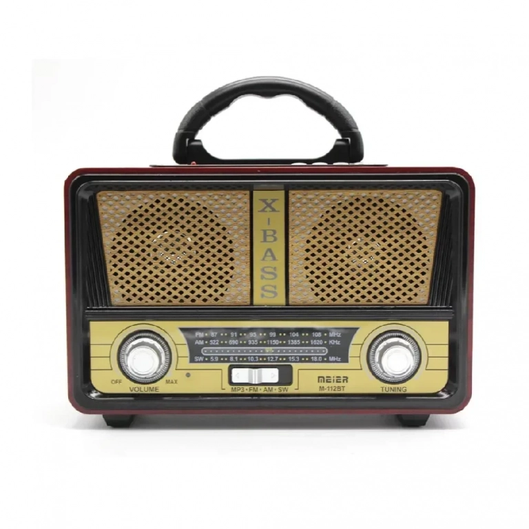 ΦΟΡΗΤΟ ΗΧΕΙΟ ΤΥΠΟΥ MINI SD VINTAGE STYLE ΜΕ ΡΑΔΙΟΦΩΝΟ AM FM M112BT Dark Brown