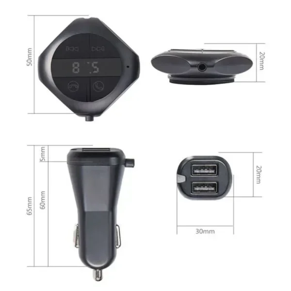 Φορτιστής Αυτοκινήτου Fm transmitter – Bluetooth CAR Q7S 3821
