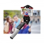 Ηλεκτρικό Περιστρεφόμενο 360° Selfie Stick Bluetooth Με Ενσωματωμένο Χειριστήριο & Καθρέπτη – Smart Rotation Selfie Stick iPhoto ΜΑΥΡΟ