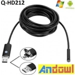 Αδιάβροχη κάμερα ενδοσκόπιο 10m USB 6LED Q-HD212 ANDOWL