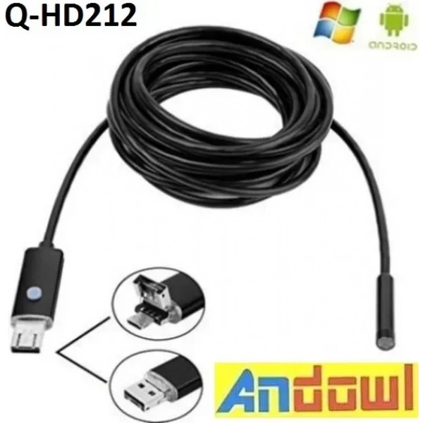 Αδιάβροχη κάμερα ενδοσκόπιο 10m USB 6LED Q-HD212 ANDOWL