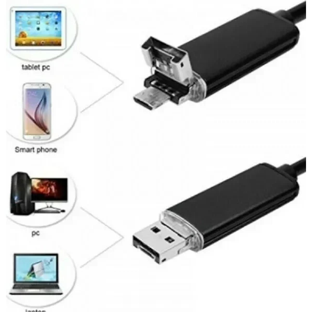 Αδιάβροχη κάμερα ενδοσκόπιο 10m USB 6LED Q-HD212 ANDOWL - Image 2