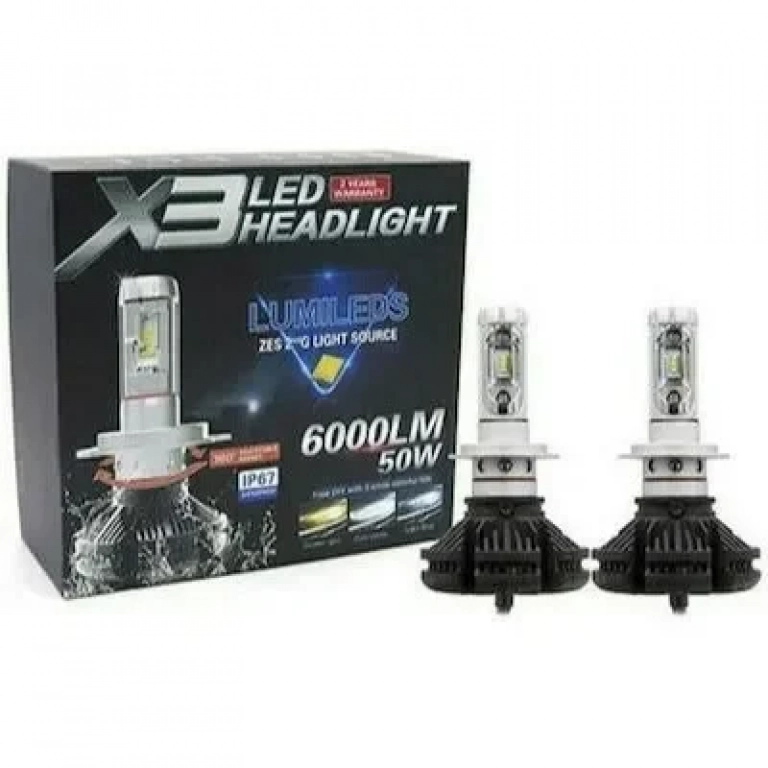 Λάμπες Αυτοκινήτου X3 H4 LED 9-32V 50W 2τμχ