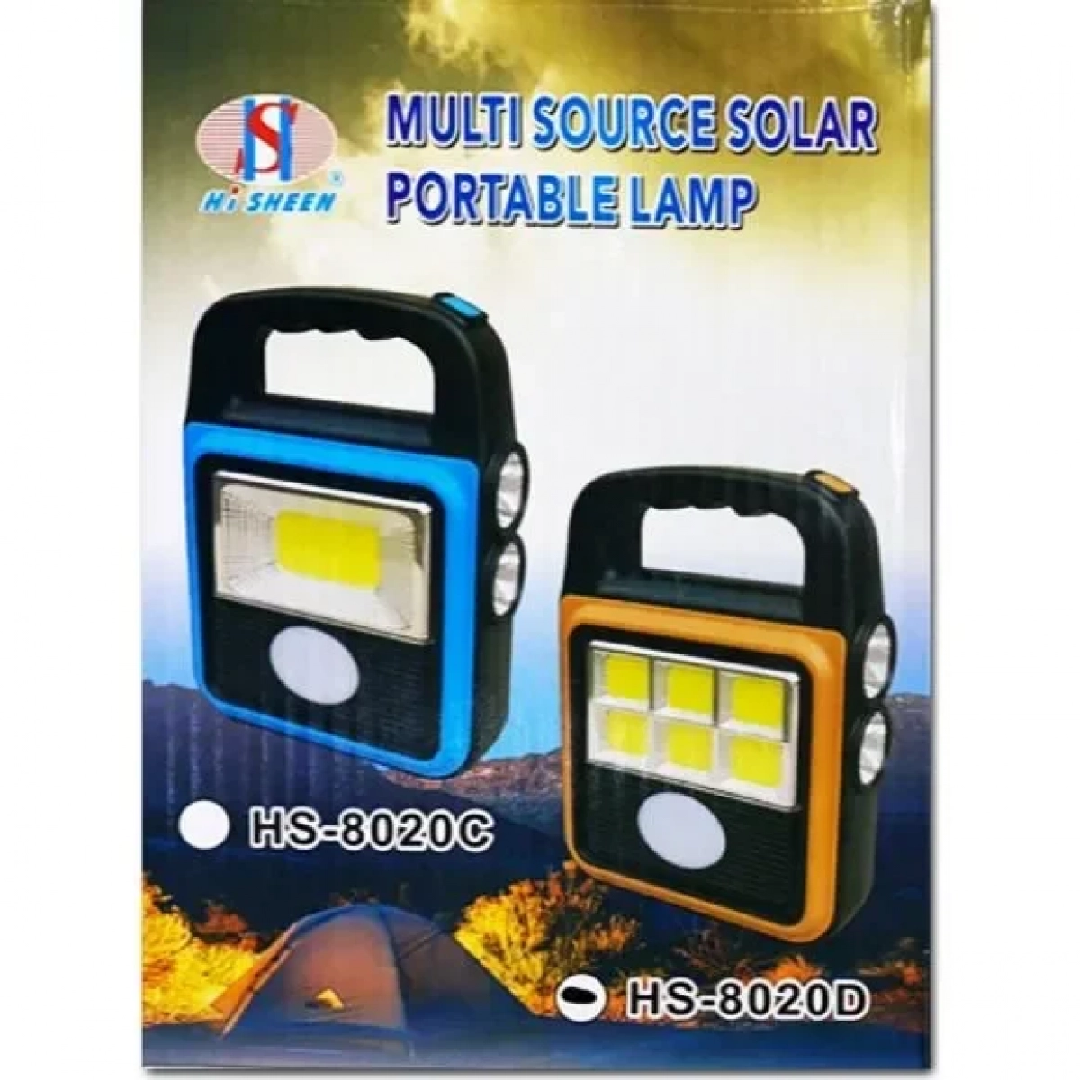 Multi Source Solar Portable Lamp HS-8020D ORANGE