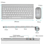Weibo WB-8066 Ασύρματο Σετ Πληκτρολόγιο και Ποντίκι Αγγλικό US