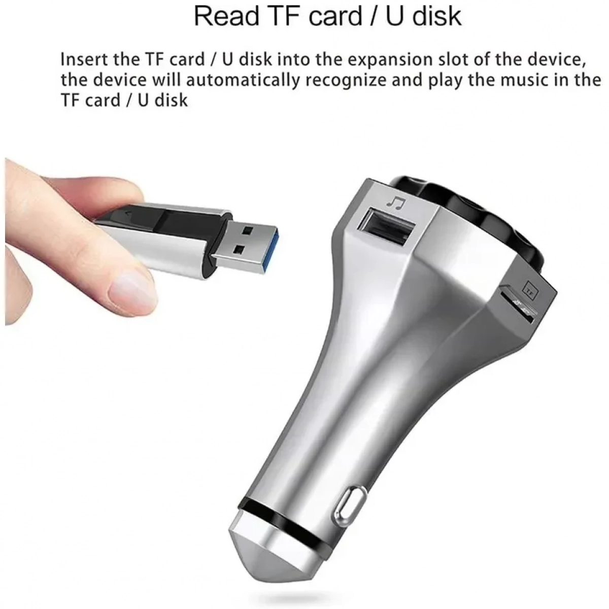 ΑΣΥΡΜΑΤΟ ΚΙΤ ΑΥΤΟΚΙΝΗΤΟΥ MP3 PLAYER ΣΕ ΜΕΤΑΛΛΙΚΟ ΧΡΩΜΑ - AP06