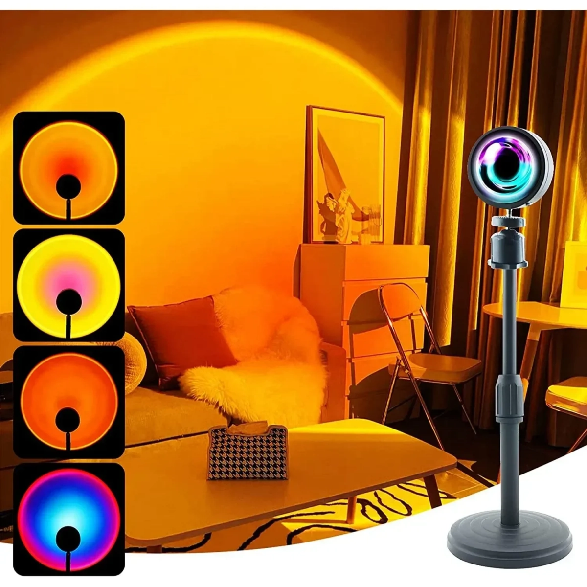 Προβολέας ηλιοβασιλέματος 4 σε 1 - Sunset Projection Lamp